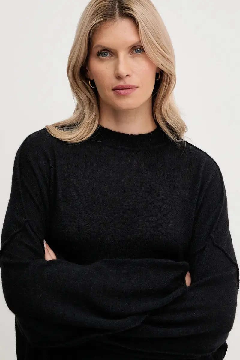 maglione in lana donna colore nero 105749 A2UN miniatura 4