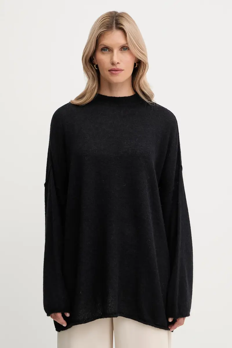 maglione in lana donna colore nero 105749 A2UN