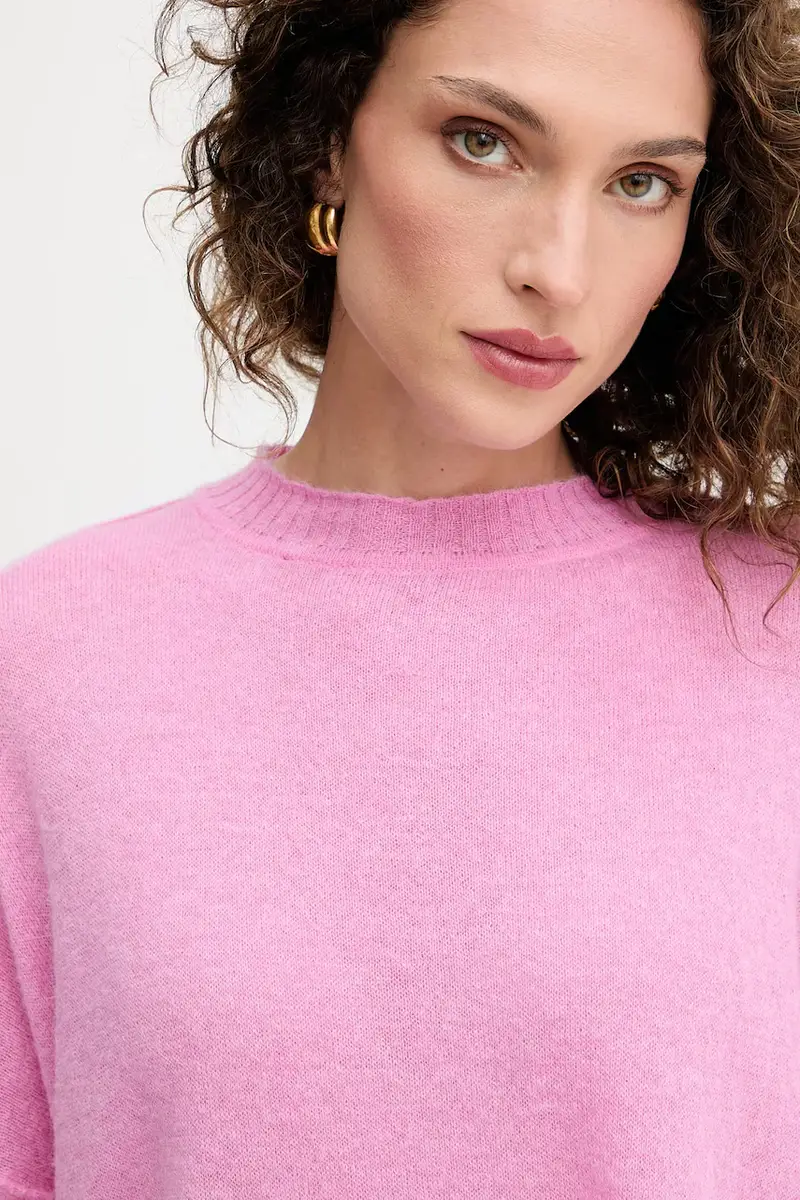 maglione in lana donna colore violetto 105749 A2UN Rosa miniatura 4