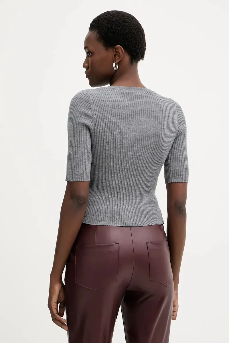 maglione in lana Grigio miniatura 3