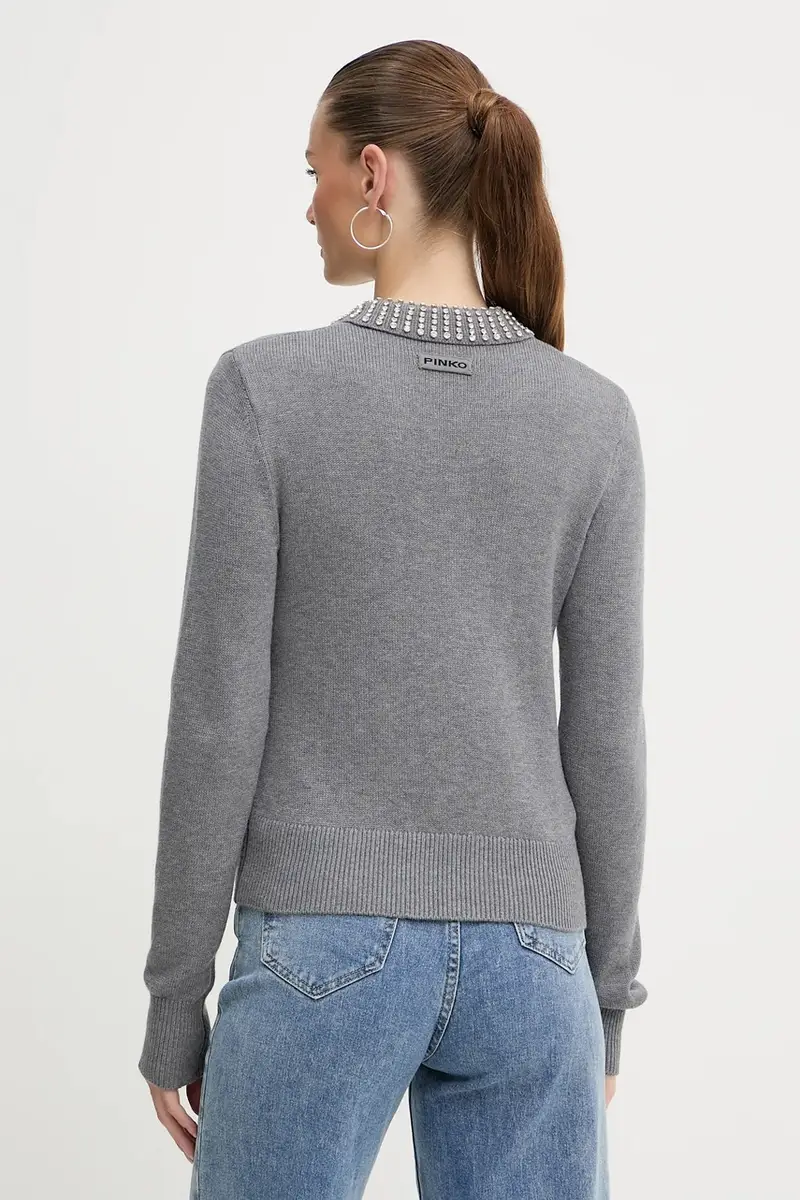 maglione in misto lana donna colore grigio 105530 A2S4 miniatura 3