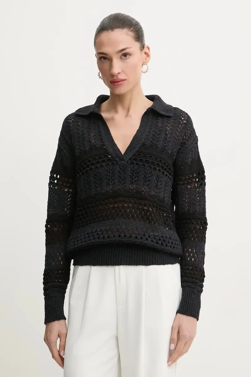 maglione in seta donna colore blu navy 104946 A2FP