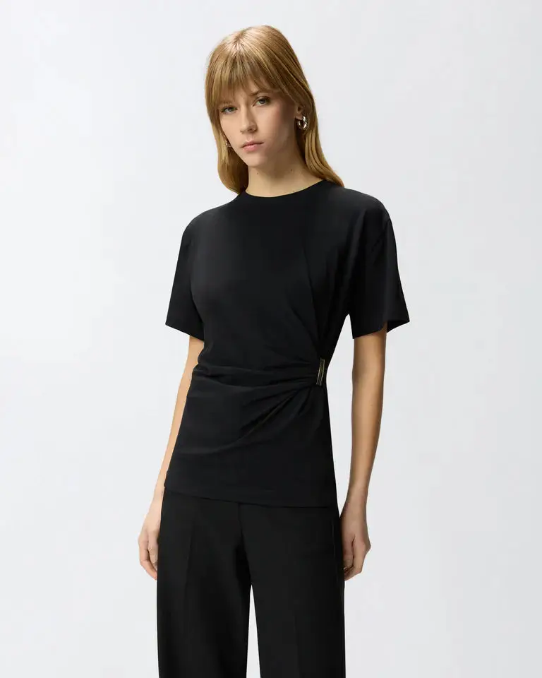 MARY MAGLIA JERSEY COTONE STRETCH SS26 NERO LIMOUSINE