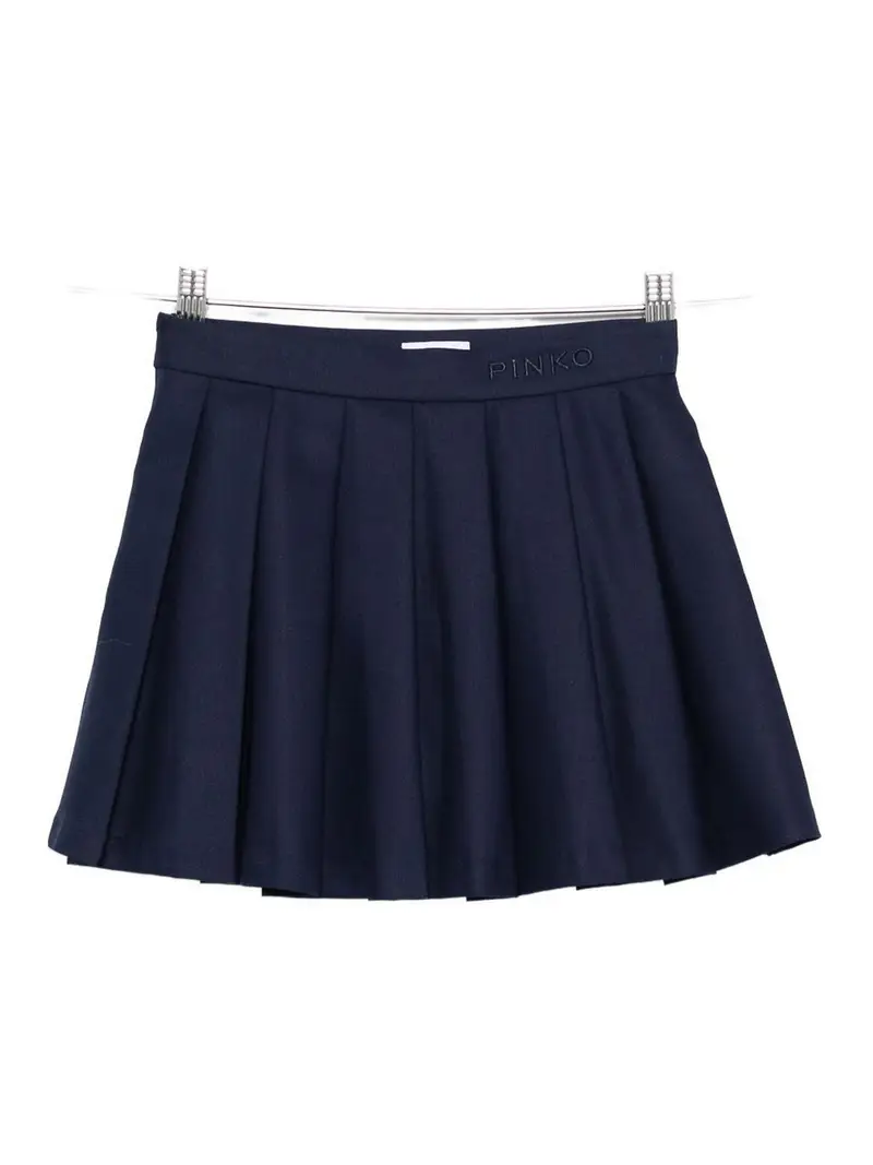 Minigonna Con Ricamo Blu