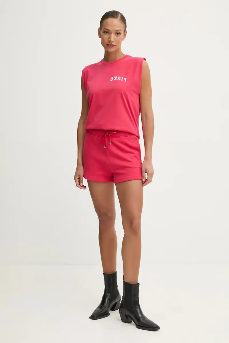 pantaloncini donna colore rosso 104284 A2BZ miniatura 2