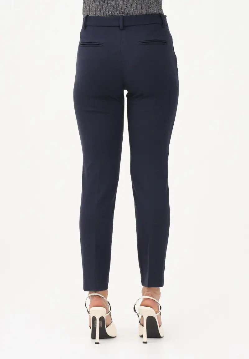 Pantalone blu da donna a sigaretta miniatura 3