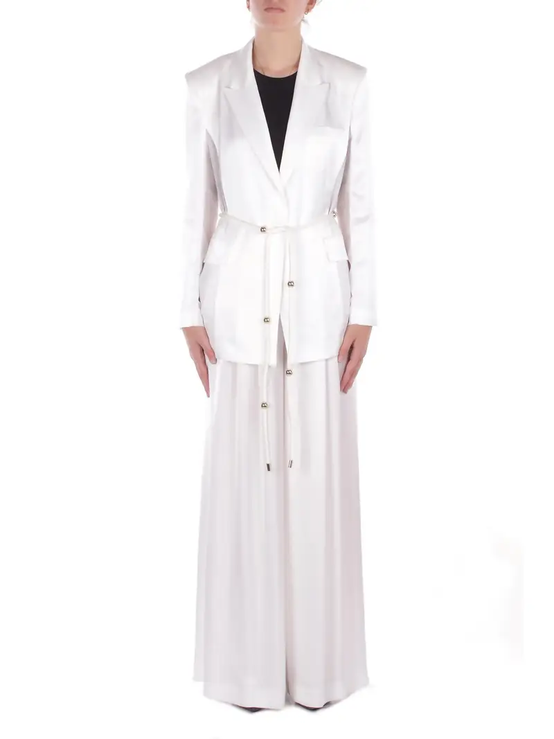 Pantalone Donna PINKO Bianco Tetrix pantalone satin