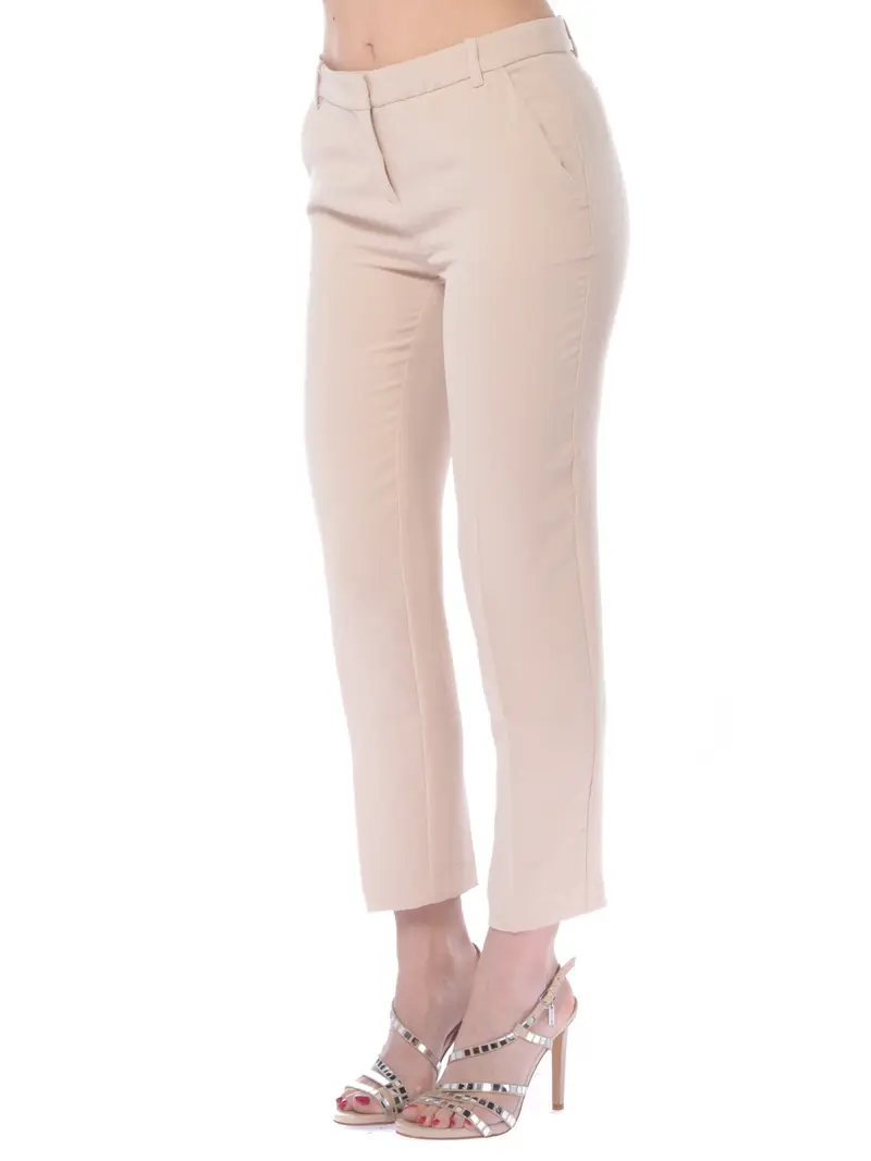 Pantalone donna Pinko in tessuto lavorato BEIGE miniatura 2