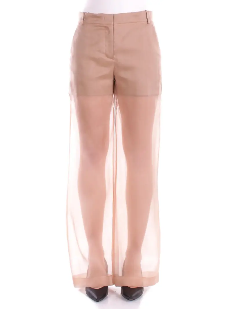Pantalone Donna PINKO Marrone Pispola pantalone lino