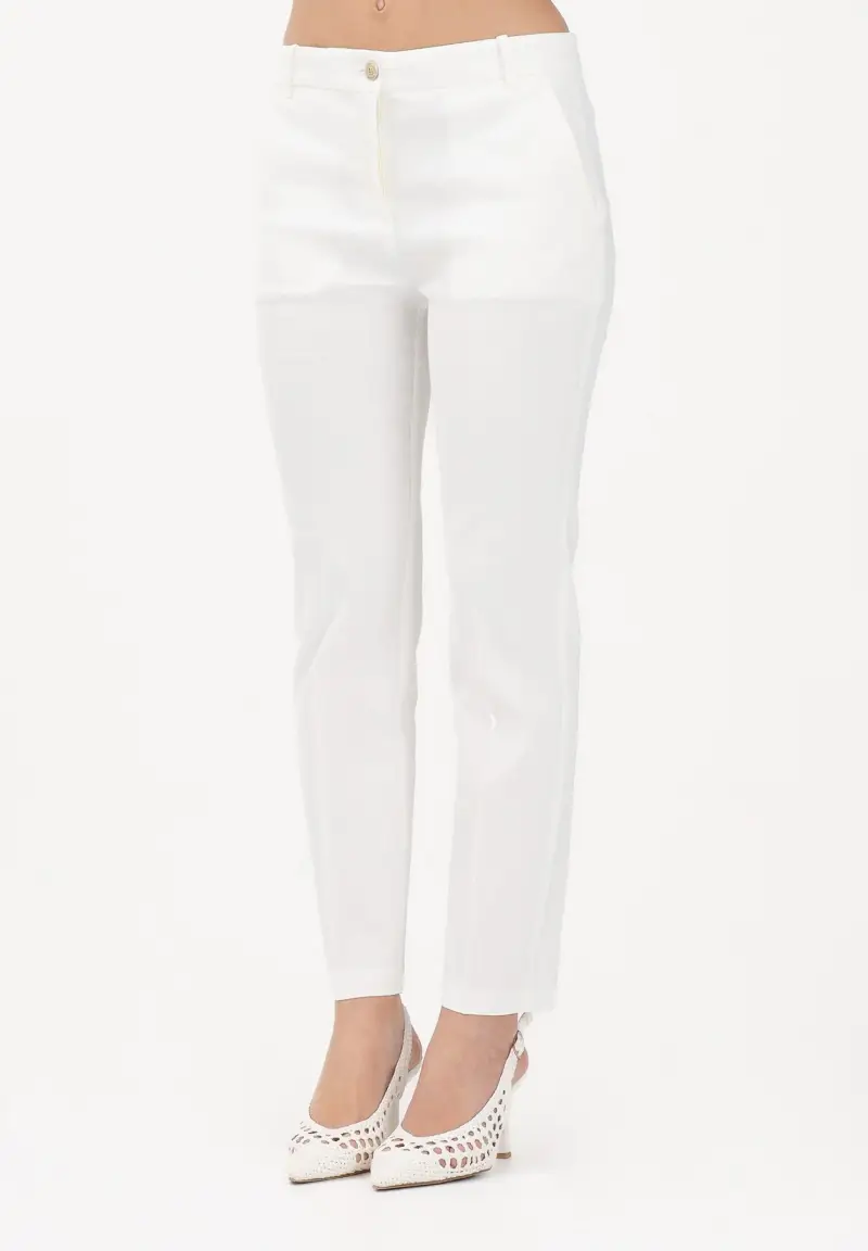 Pantalone elegante bianco da donna