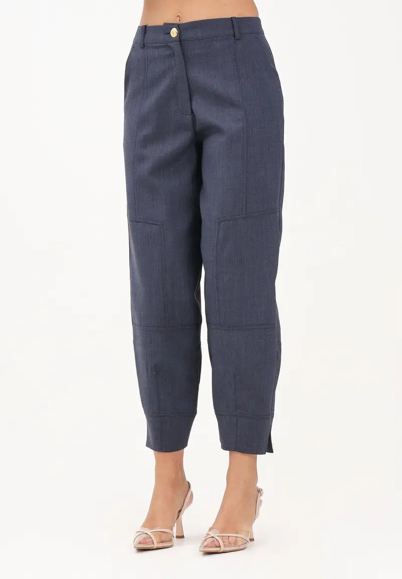Pantalone elegante blu da donna