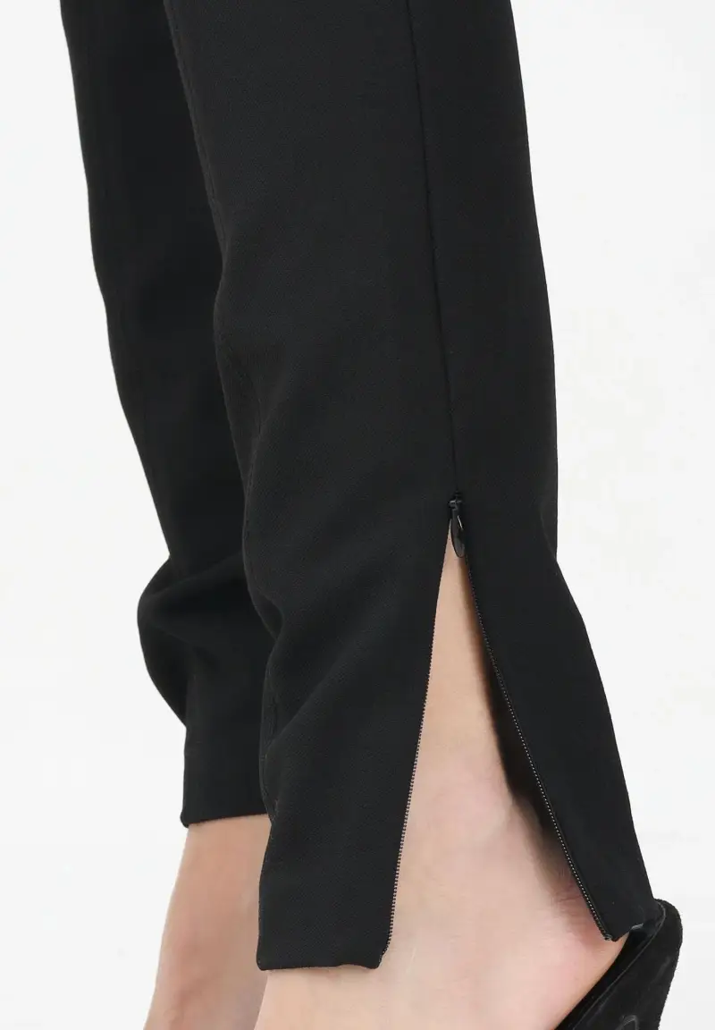 Pantalone elegante cammello da donna con fondo regolabile miniatura 3