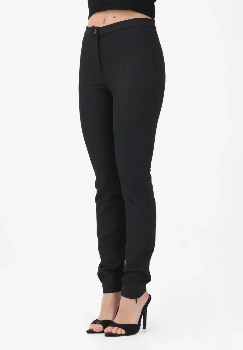 Pantalone elegante cammello da donna con fondo regolabile