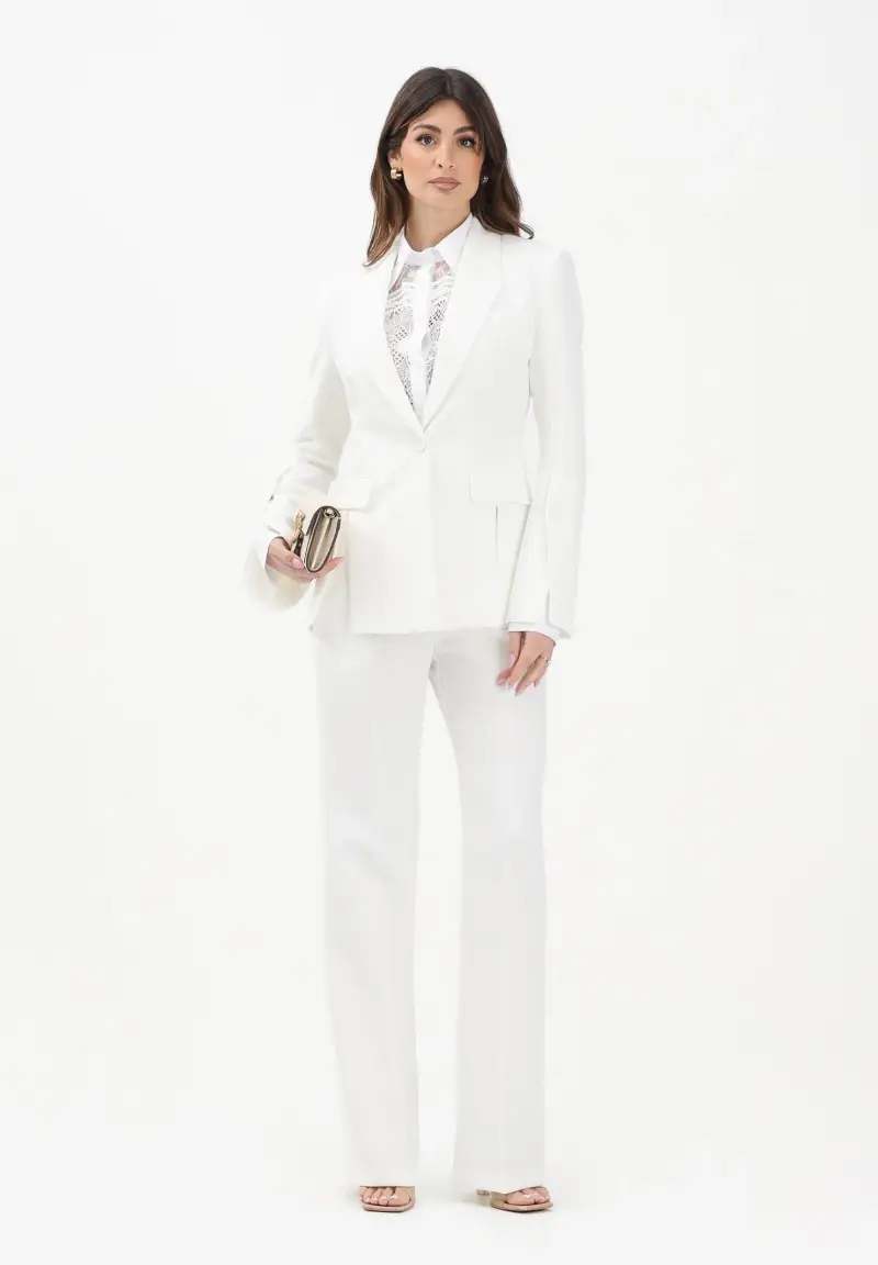 Pantalone elegante EUCALIPTO bianco da donna miniatura 2