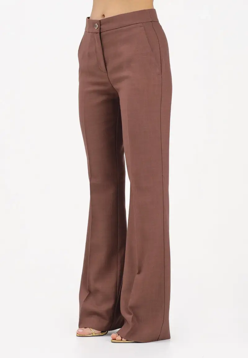 Pantalone elegante marrone da donna
