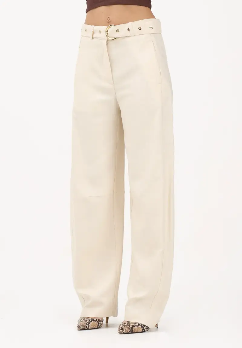 Pantalone elegante panna da donna