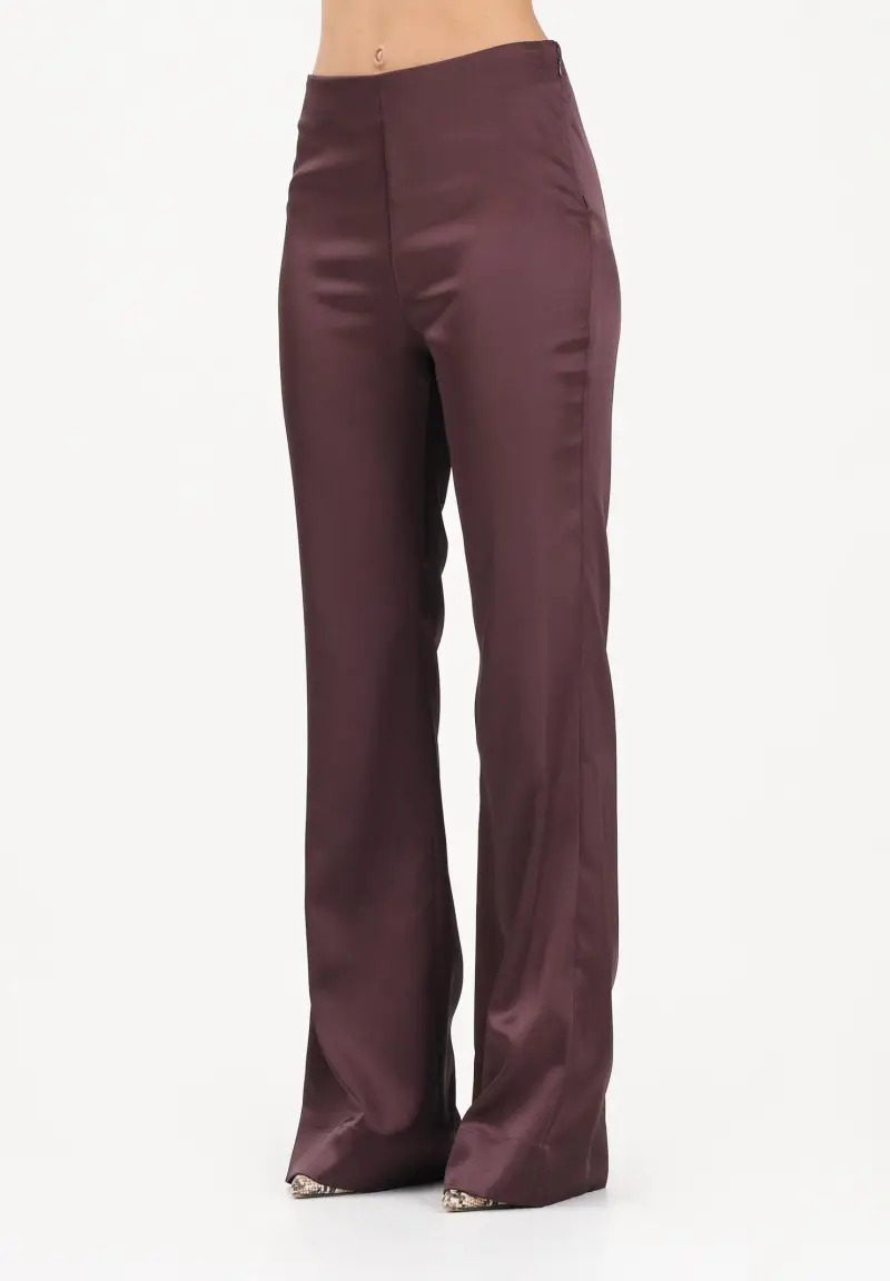 Pantalone elegante PINOLO bordeaux da donna