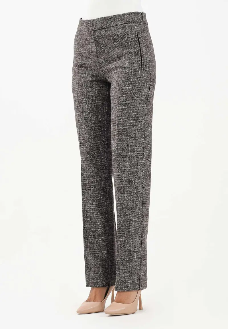 Pantalone marrone donna in flanella