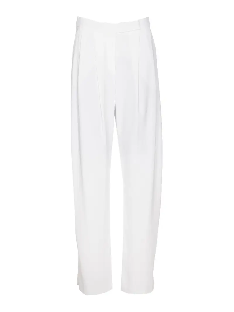 Pantalone montano bianco con zip frontale e