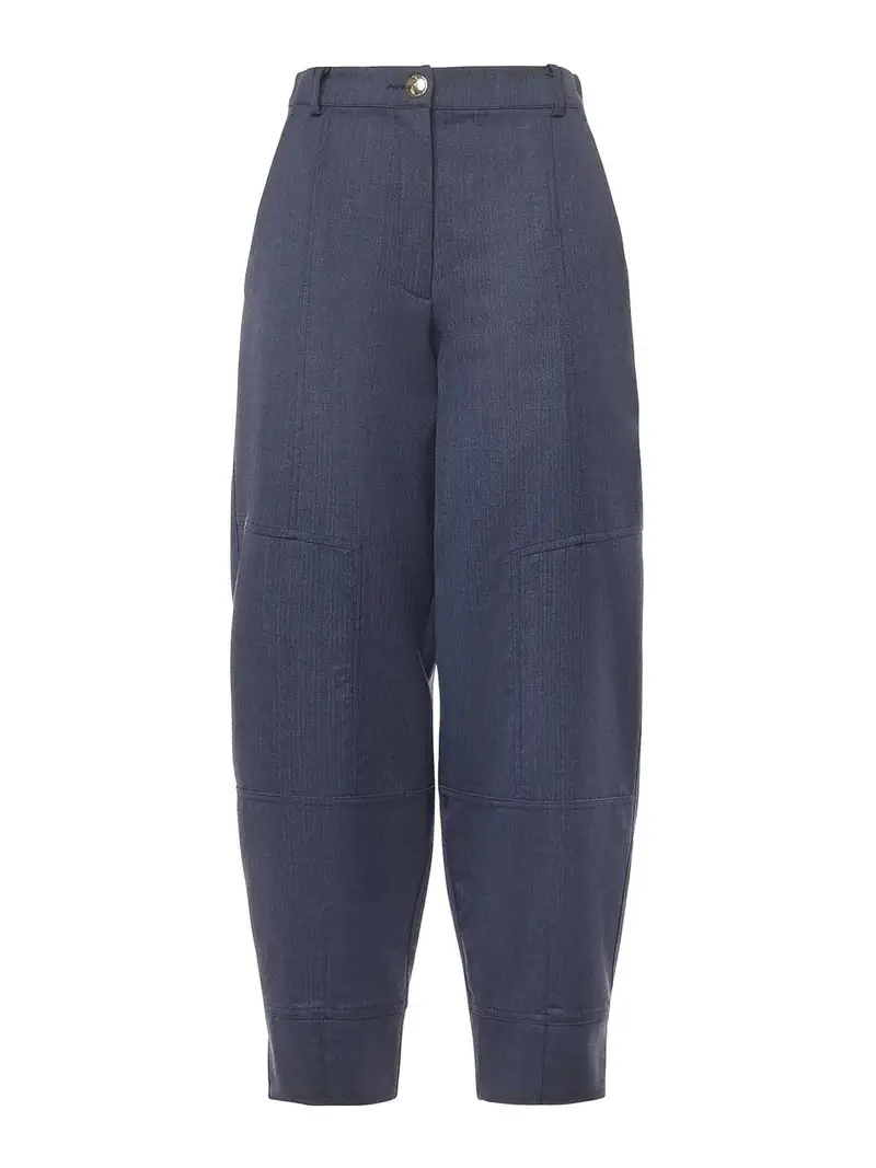 Pantaloni a palloncino in misto lana Blu