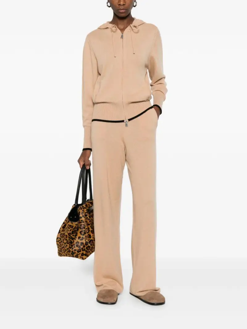 Pantaloni beige in maglia miniatura 2