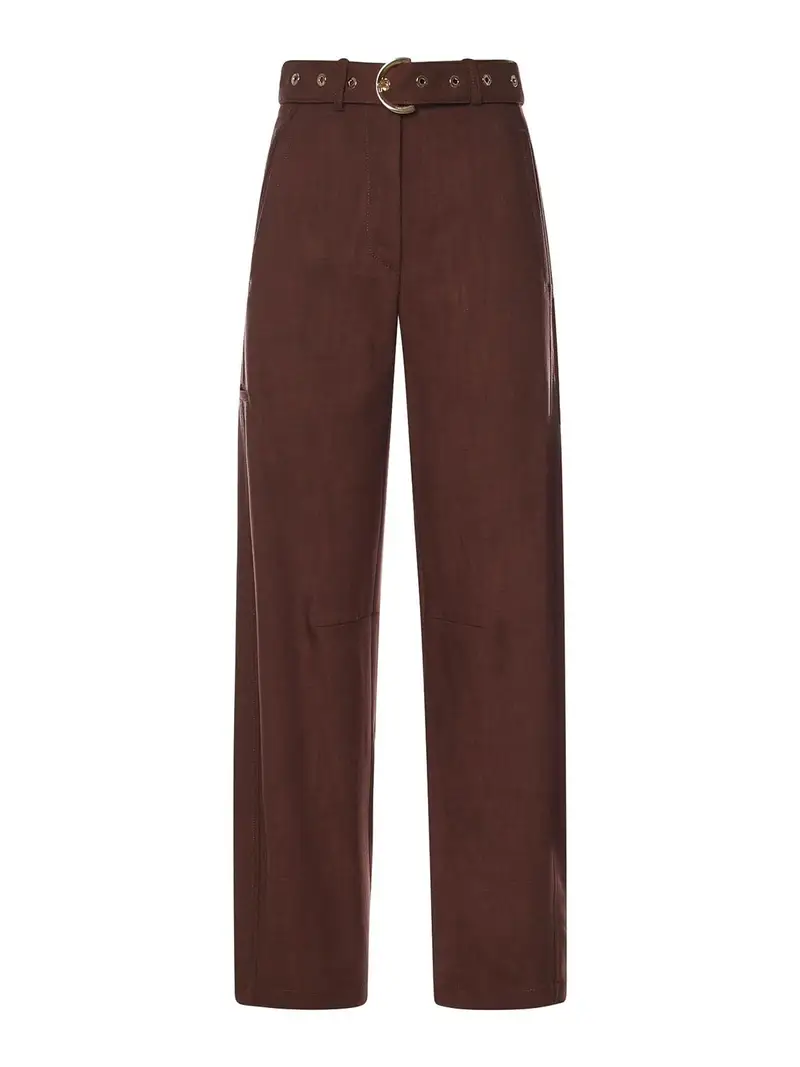 Pantaloni con cintura Marrone