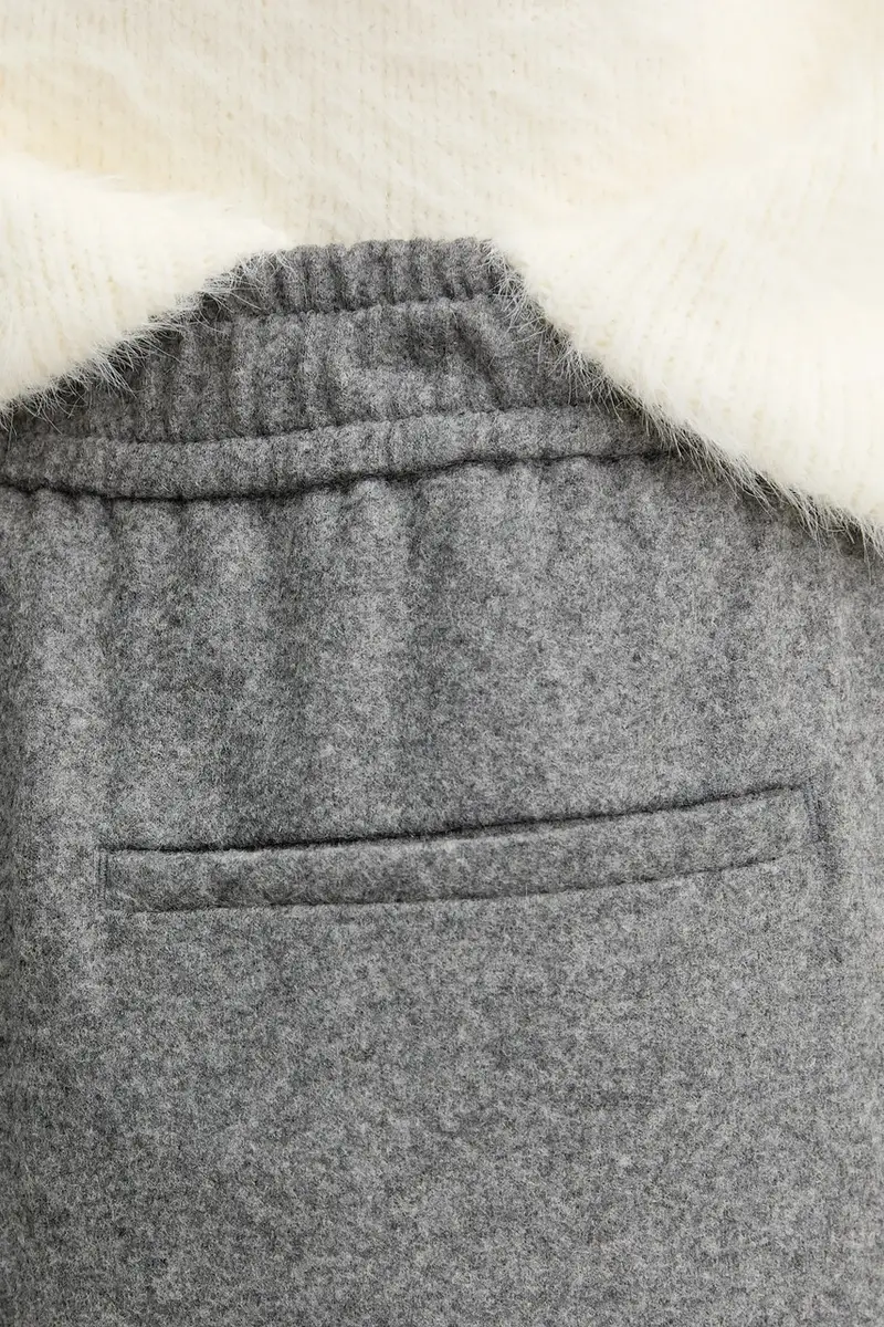 pantaloni con lana colore grigio 106118 A2ZU miniatura 4