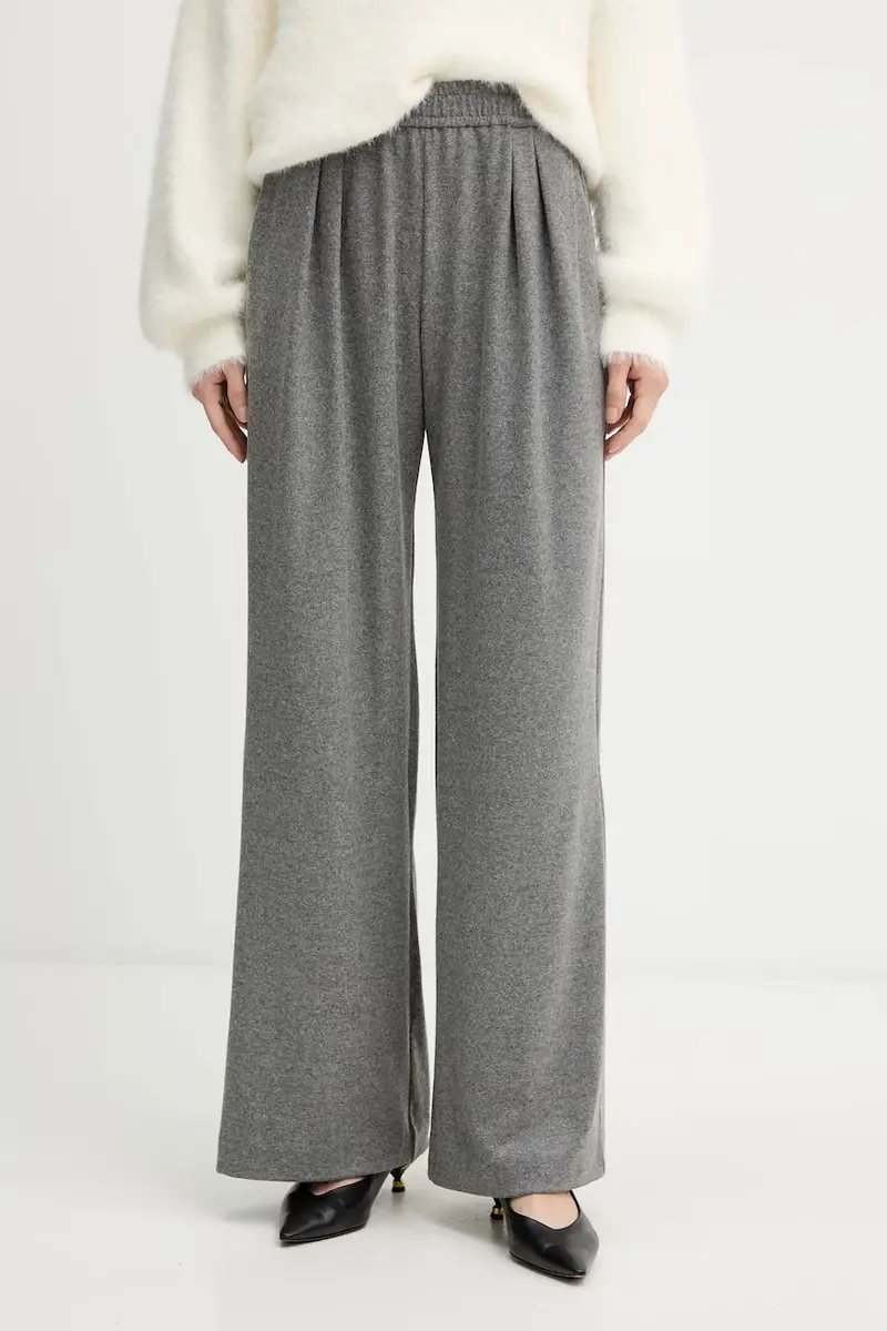 pantaloni con lana colore grigio 106118 A2ZU