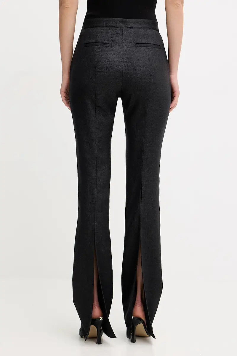 pantaloni con lana colore nero 106124 A305 miniatura 3