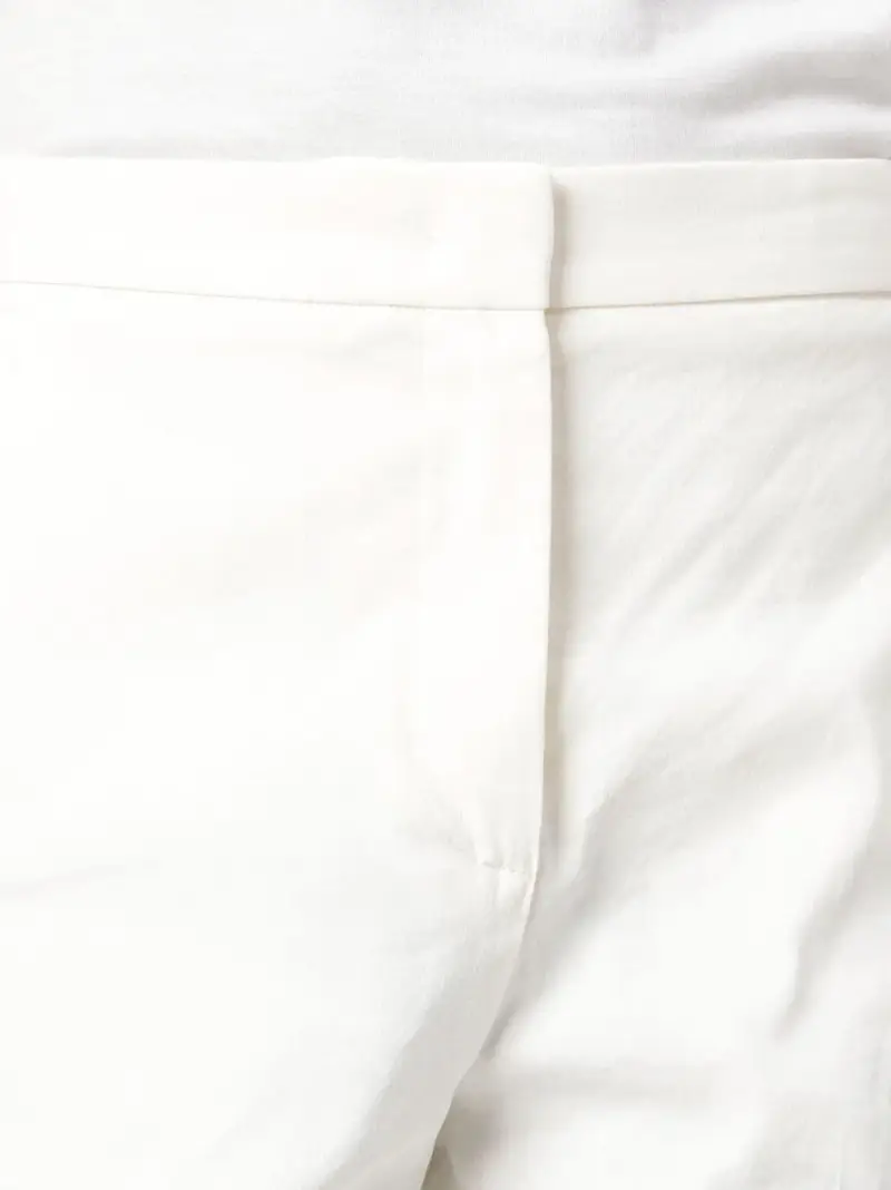 Pantaloni con piega in lino stretch jacopone Bianco miniatura 2