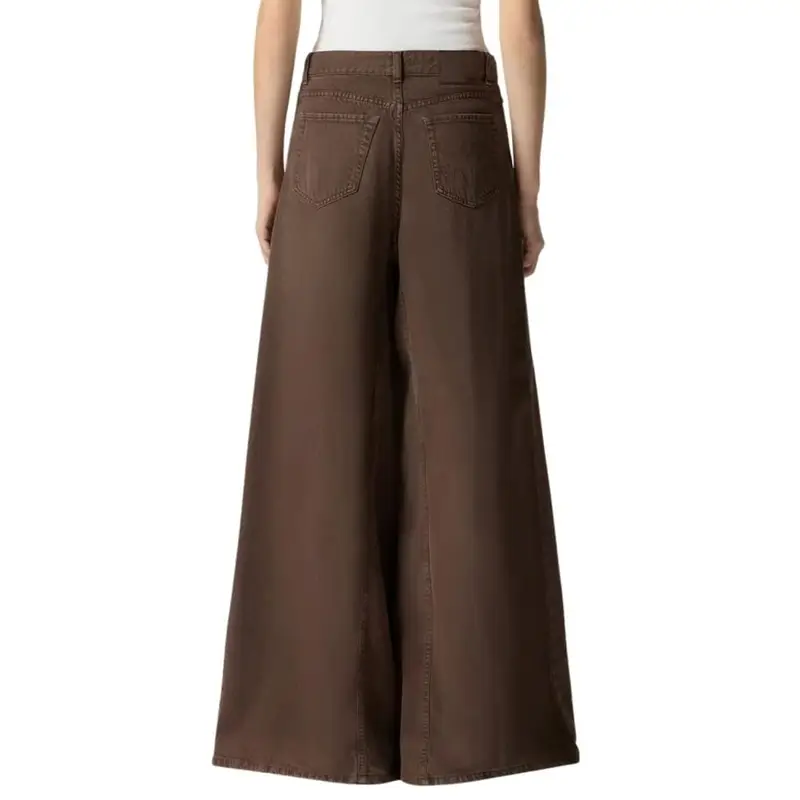 pantaloni da donna winona bull in denim a gamba larga marrone miniatura 3