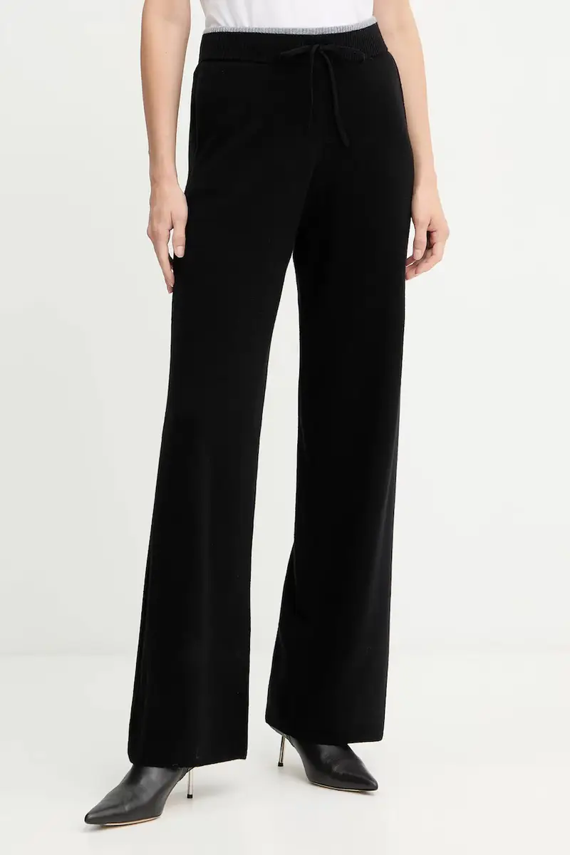 pantaloni della tuta con lana colore nero 105490 A2Q9