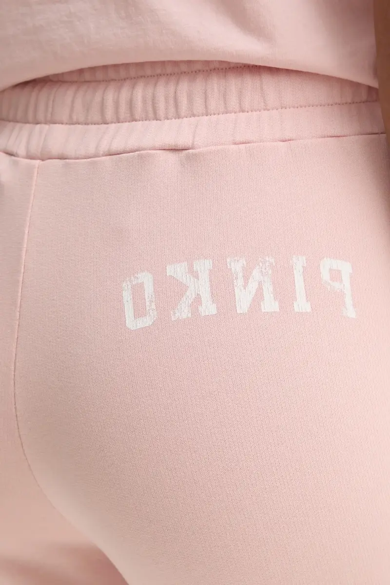 pantaloni della tuta di cotone colore rosa 100371 A2BZ miniatura 4