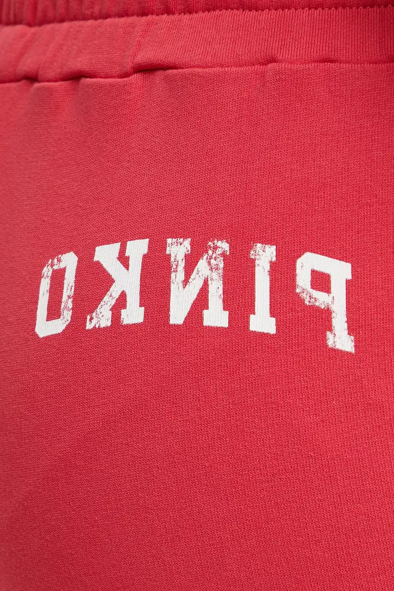 pantaloni della tuta di cotone colore rosso 100371 A2BZ miniatura 4