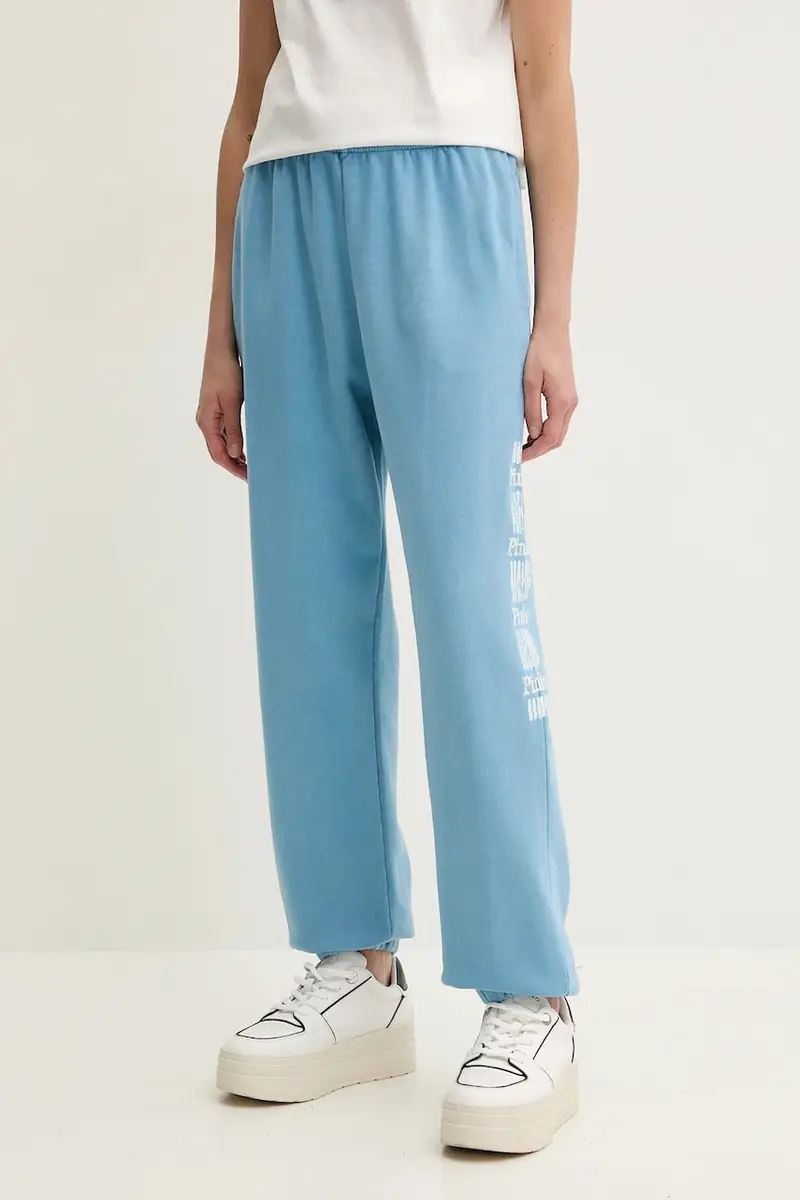 pantaloni della tuta di cotone donna colore blu 104790 A2CV