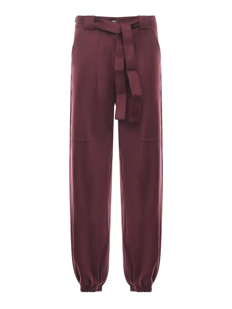 Pantaloni di flanella Rosso Scuro