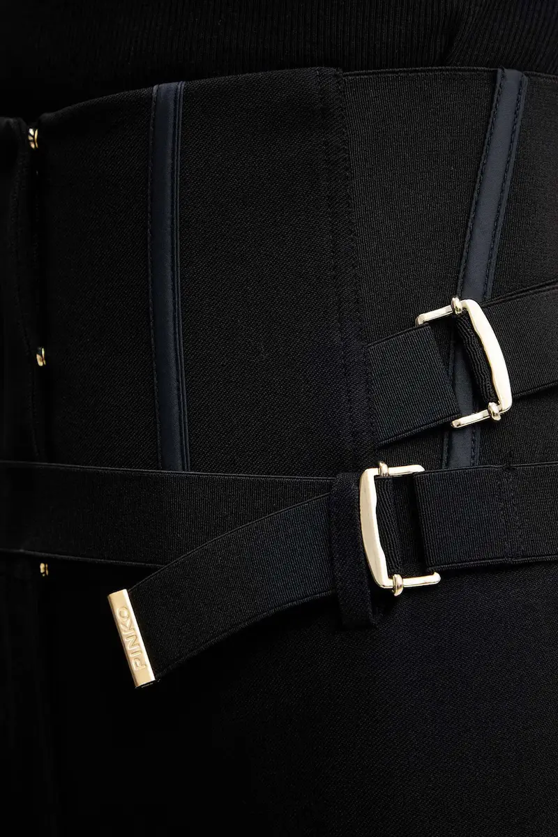 pantaloni donna colore nero 105654 A2QV miniatura 3