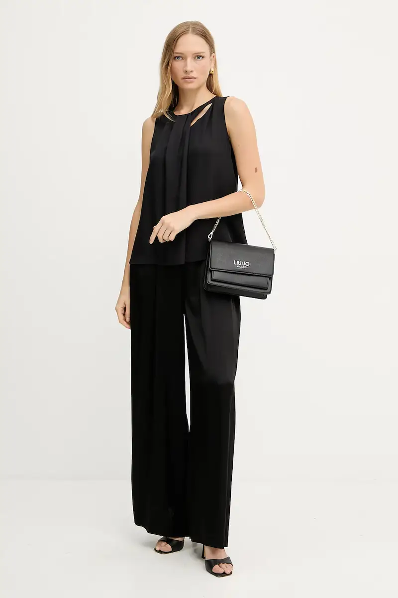 pantaloni donna colore nero 105716 A1Y5 miniatura 2