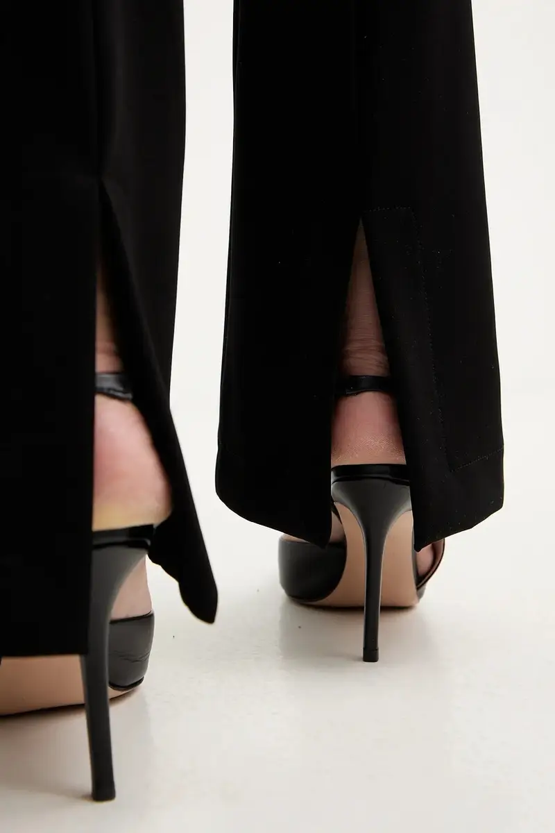 pantaloni donna colore nero 106093 A04I miniatura 4