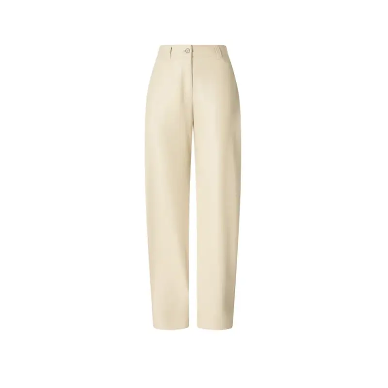 pantaloni donna pinko - panino pantalone similpelle - beige