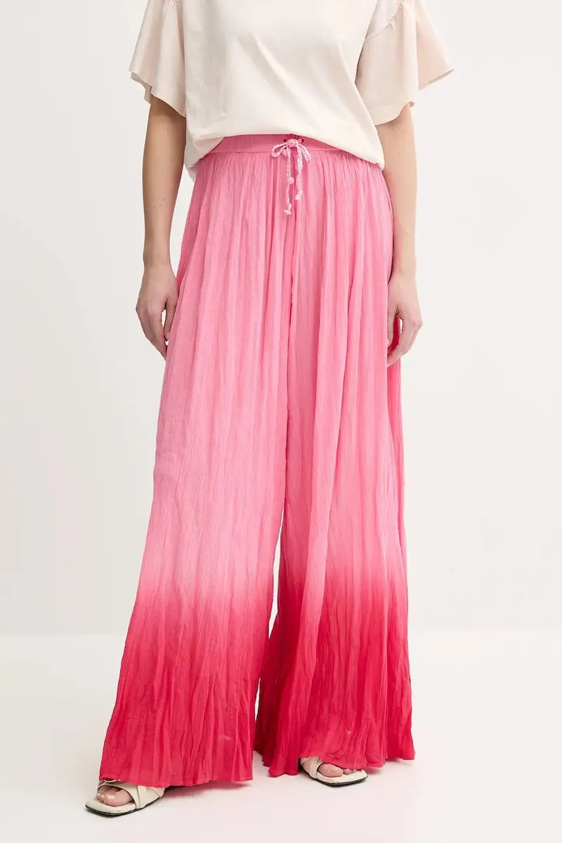 pantaloni in cotone colore rosa 104756 A2G4