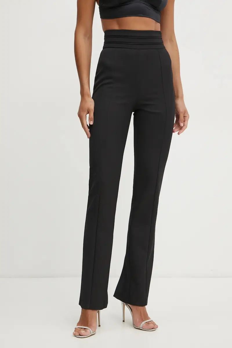 pantaloni in misto lana colore nero 104870 A2CN