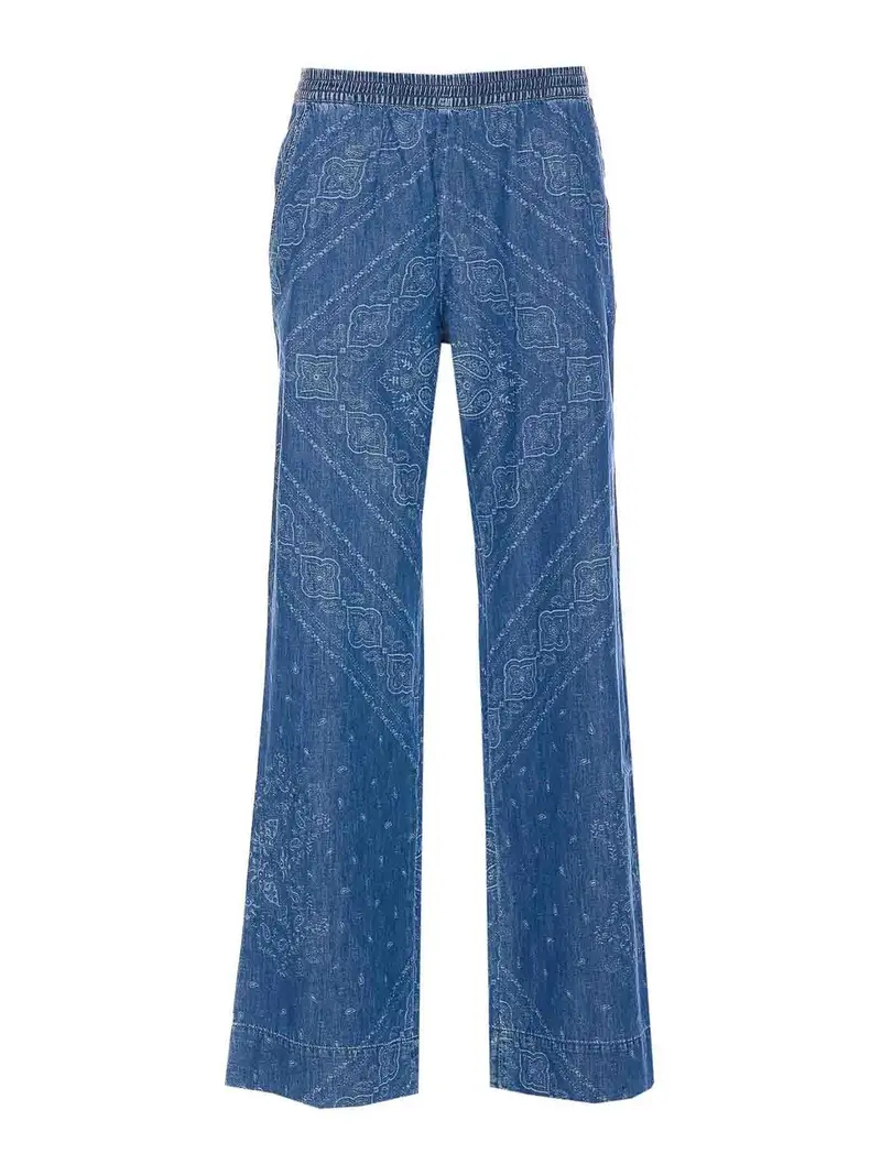 Pantaloni namibia in denim Blu