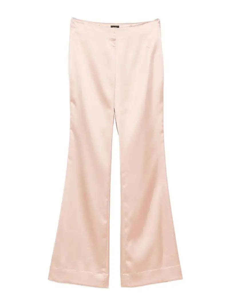 Pantaloni Pinolo In Rosa Svasati Color Carne E Neutri