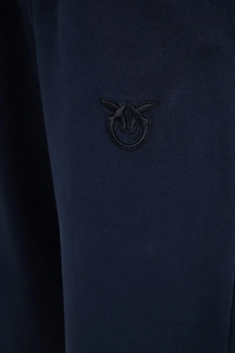 pantaloni tuta di cotone donna colore blu navy 105508 A2RB miniatura 4