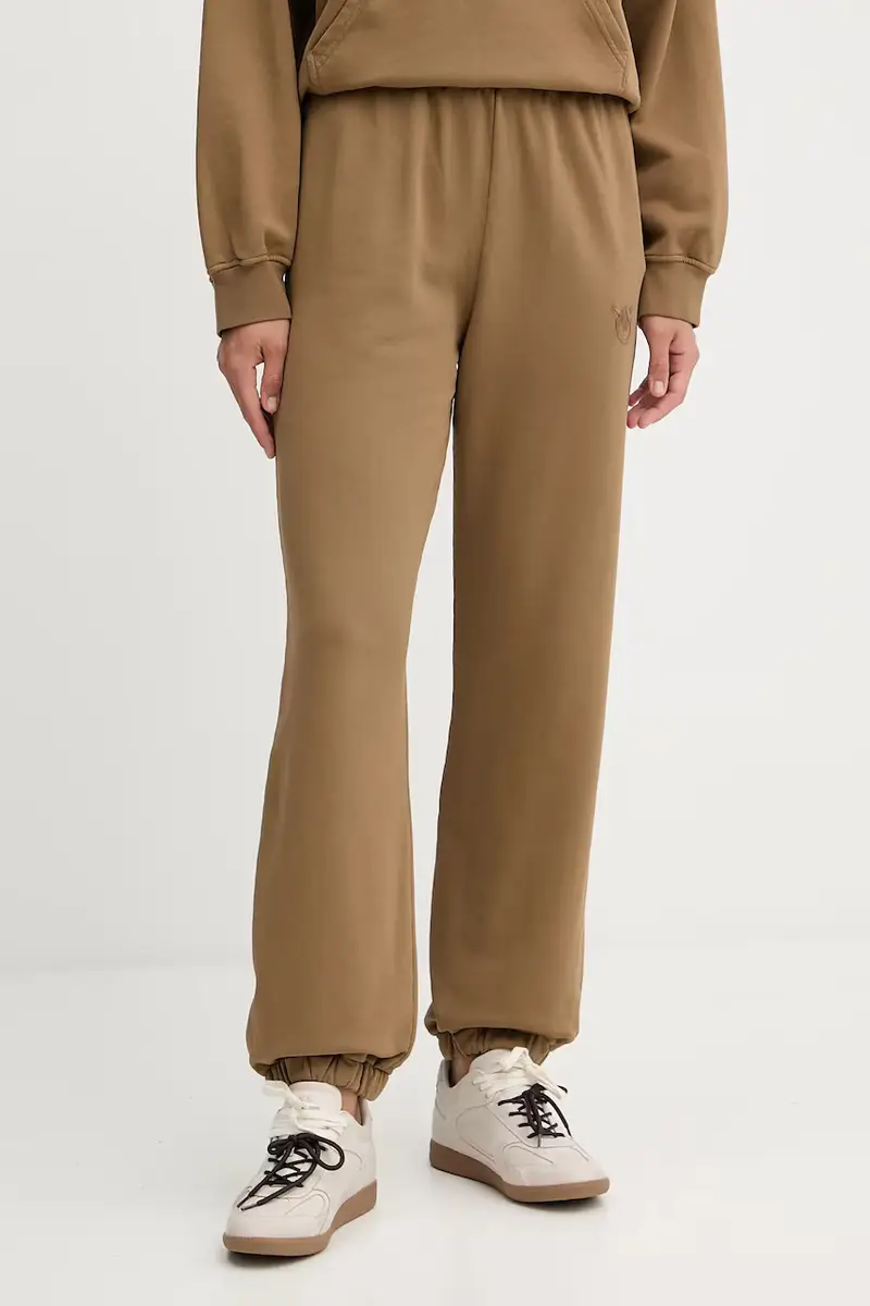 pantaloni tuta di cotone donna colore marrone 105508 A2RB