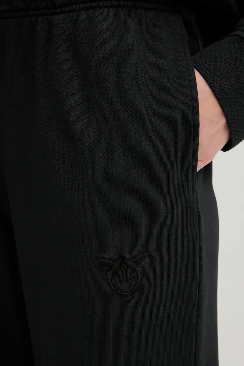 pantaloni tuta di cotone donna colore nero 105508 A2RB miniatura 4