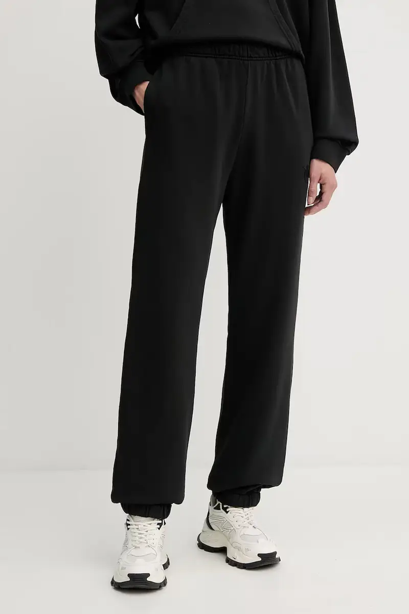 pantaloni tuta di cotone donna colore nero 105508 A2RB