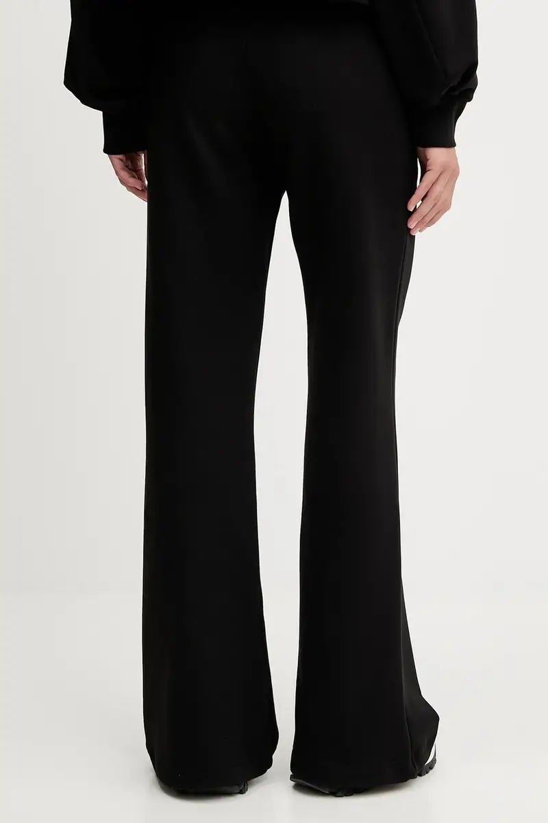 pantaloni tuta di cotone donna colore nero con applicazione 105724 A2UR miniatura 3