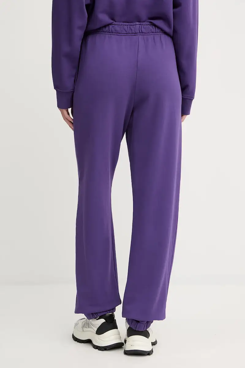 pantaloni tuta di cotone donna colore violetto 105508 A2RB miniatura 3